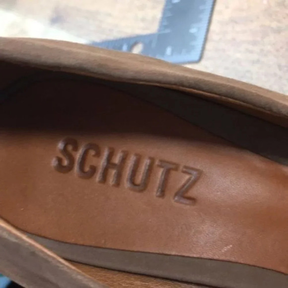 Schultz Closed High Heel Nubuck Capuccino Shoes Women's 8B  Slip On‎ - Picture 7 of 11